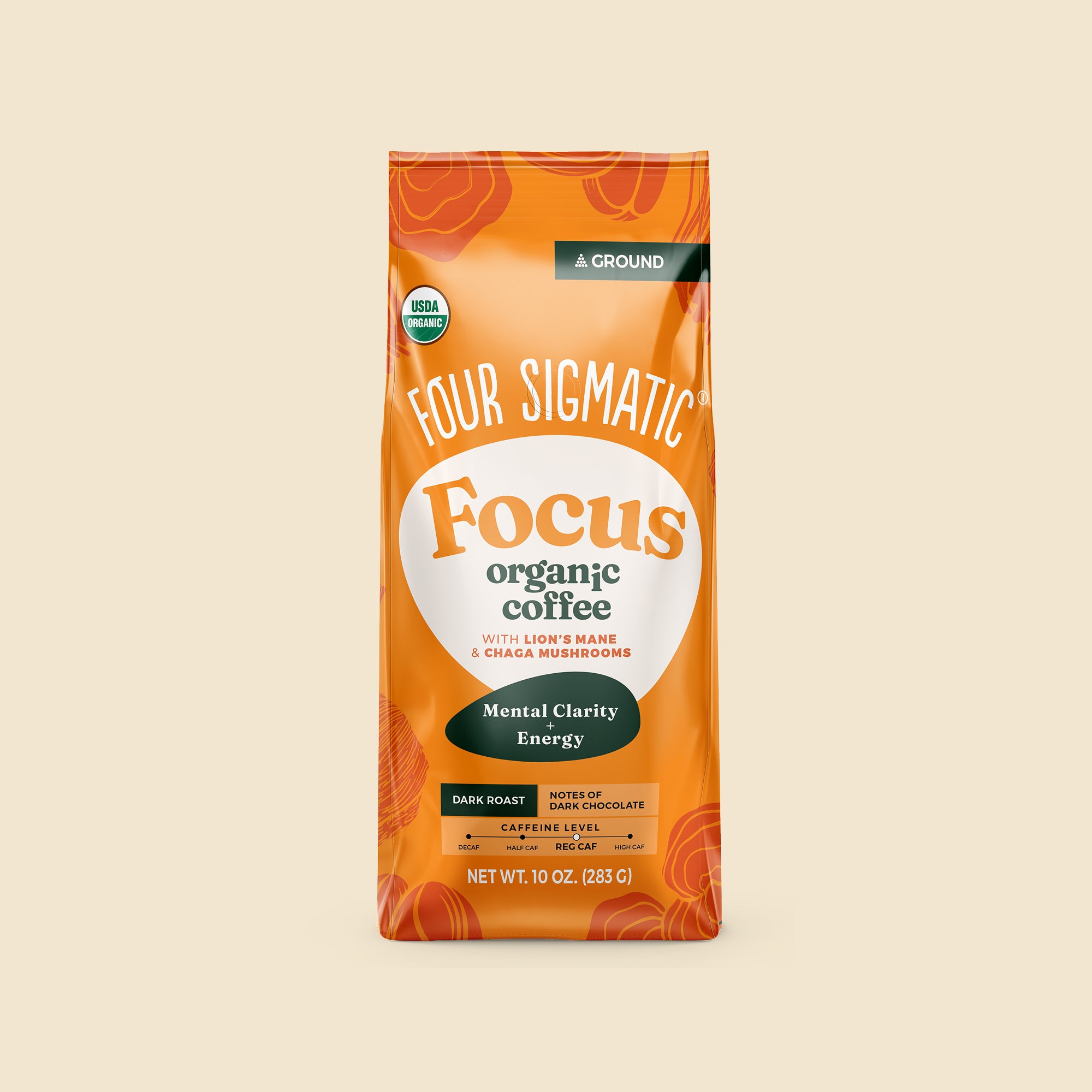 Four Sigmatic Focus ground organic mushroom coffee bag with lion's mane and chaga