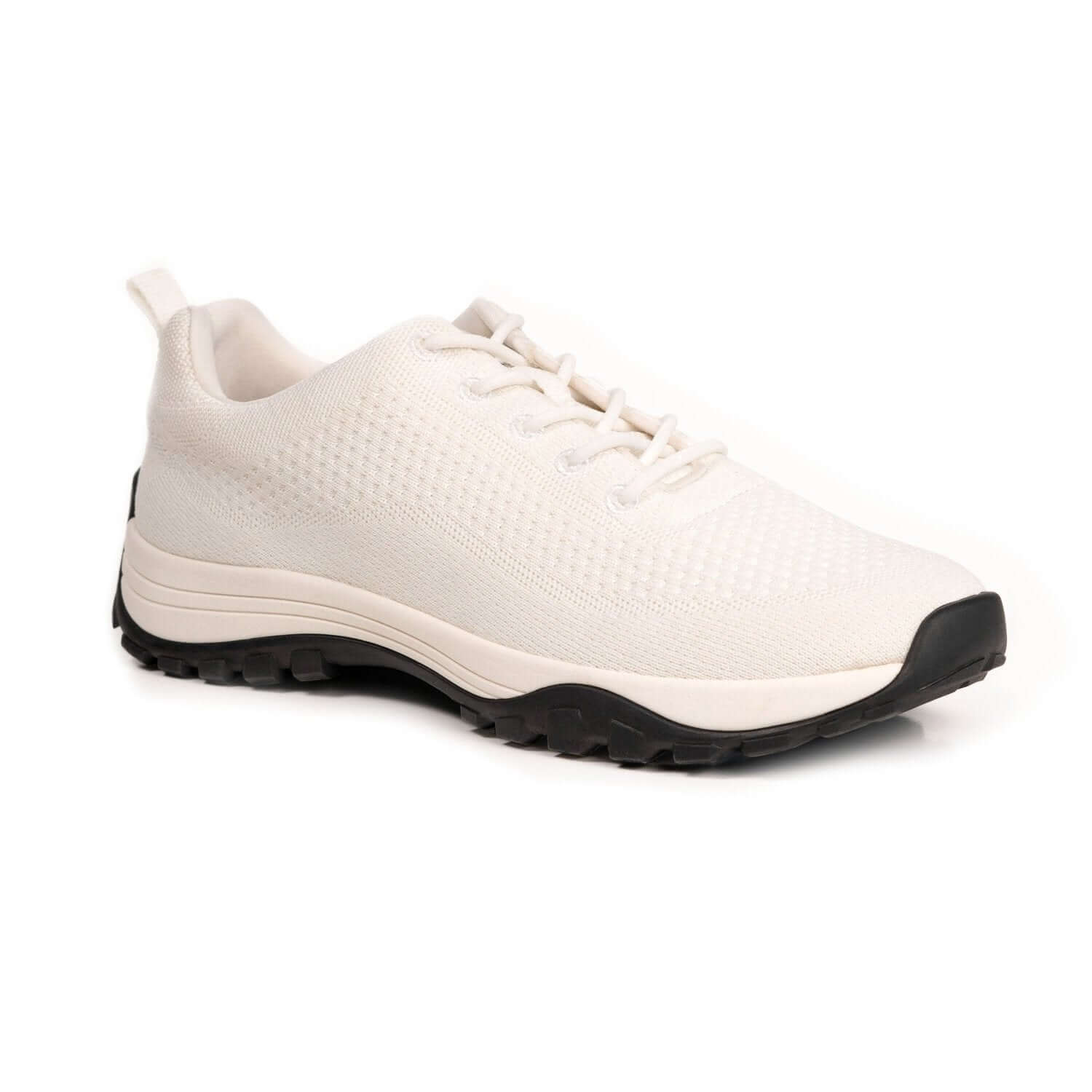 Harmony783 white knit grounding sneaker with conductive sole