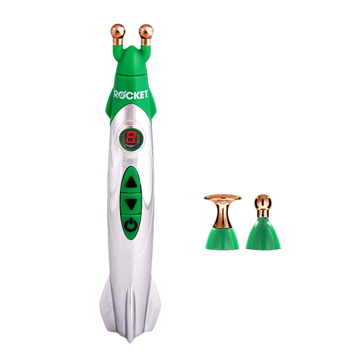 Hempvana Rocket TENS pain relief pen with interchangeable copper heads