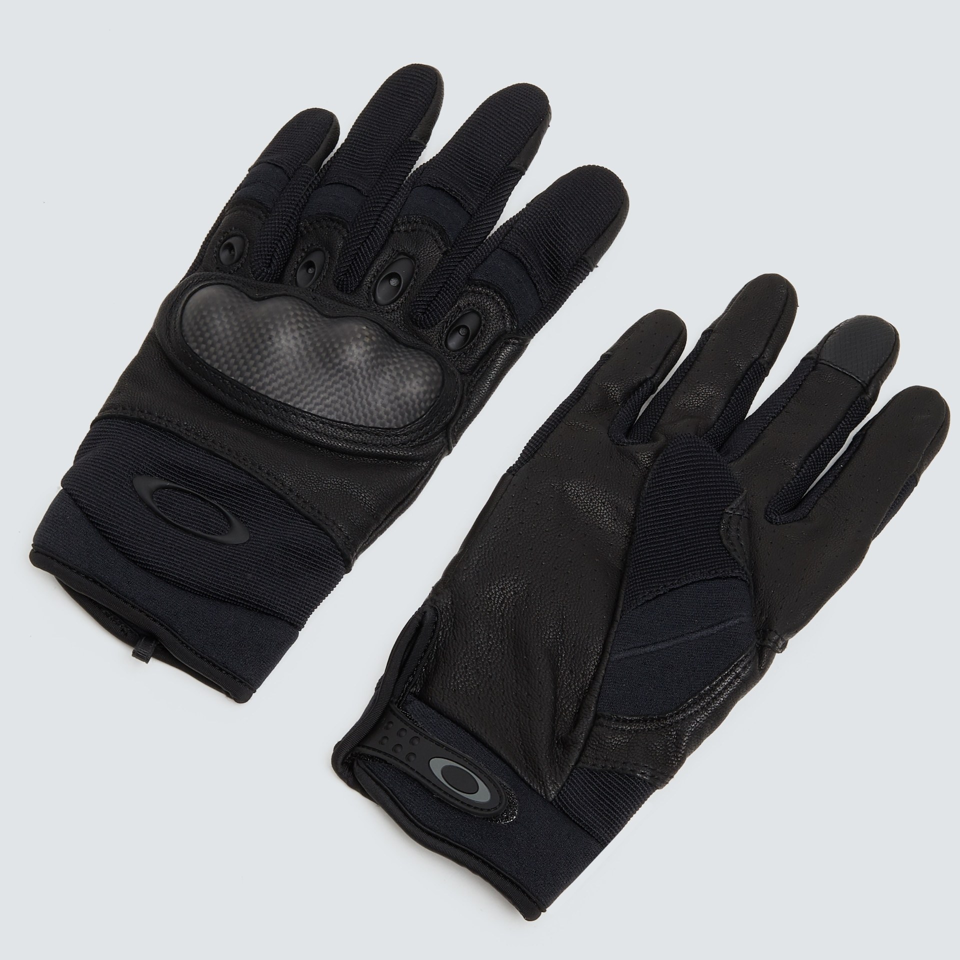 Oakley Factory Pilot 2.0 tactical gloves in black with a carbon-fiber knuckle plate