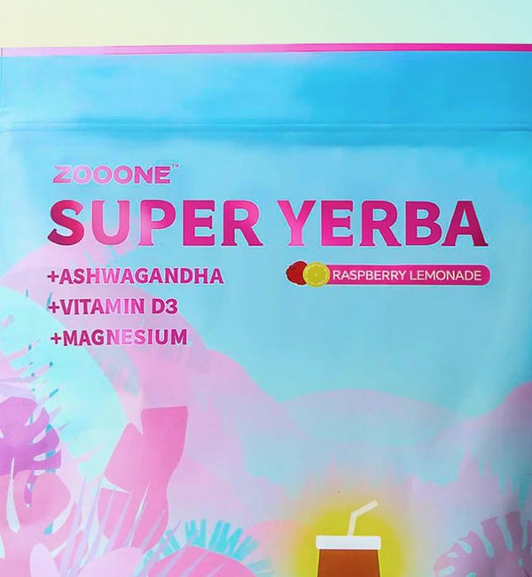 Super Yerba by Zooone instant yerba mate powder pouch, Raspberry Lemonade