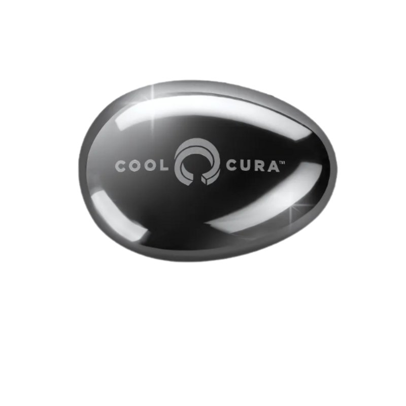 The stainless-steel Cool Cura ice pod shown on its own