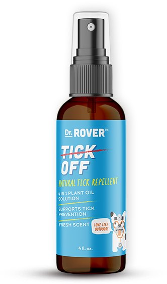 Dr. Rover Tick Off natural tick repellent spray bottle, 4 fl oz