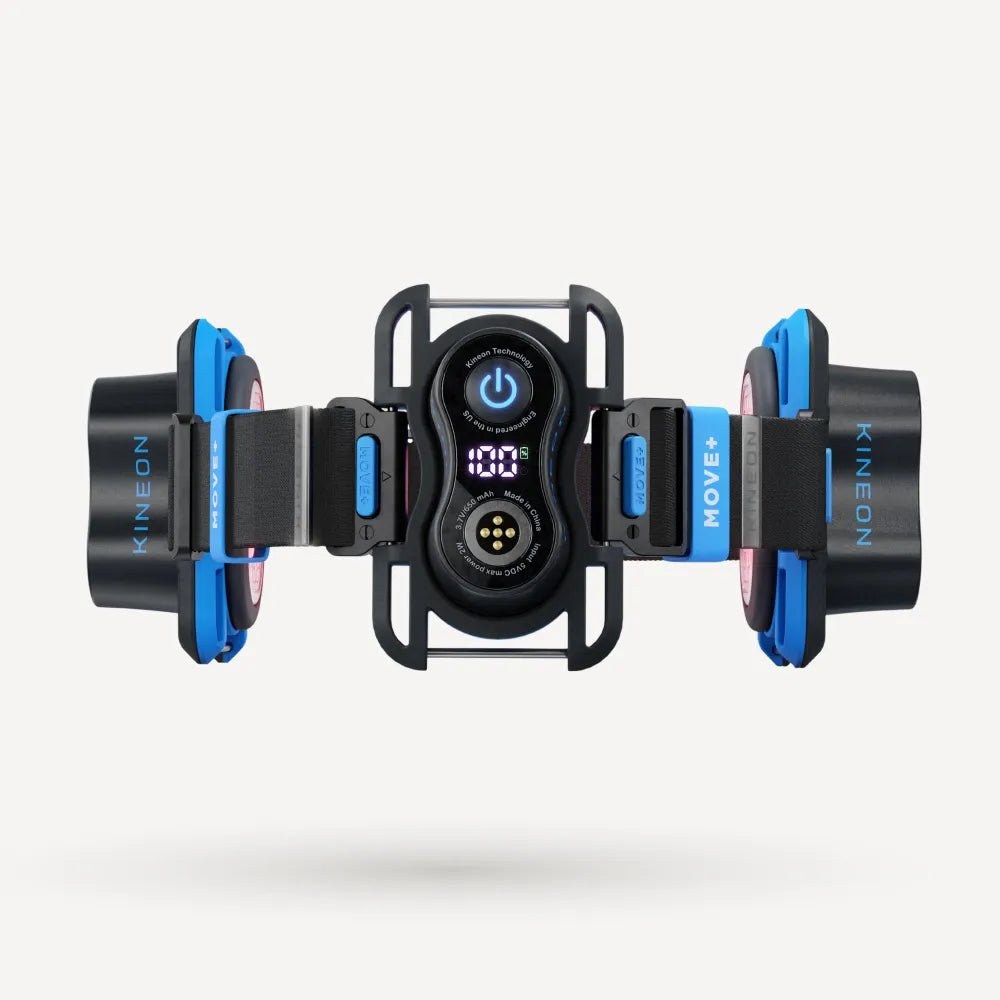 Kineon MOVE+ red light and laser therapy device, a modular strap-on joint wrap