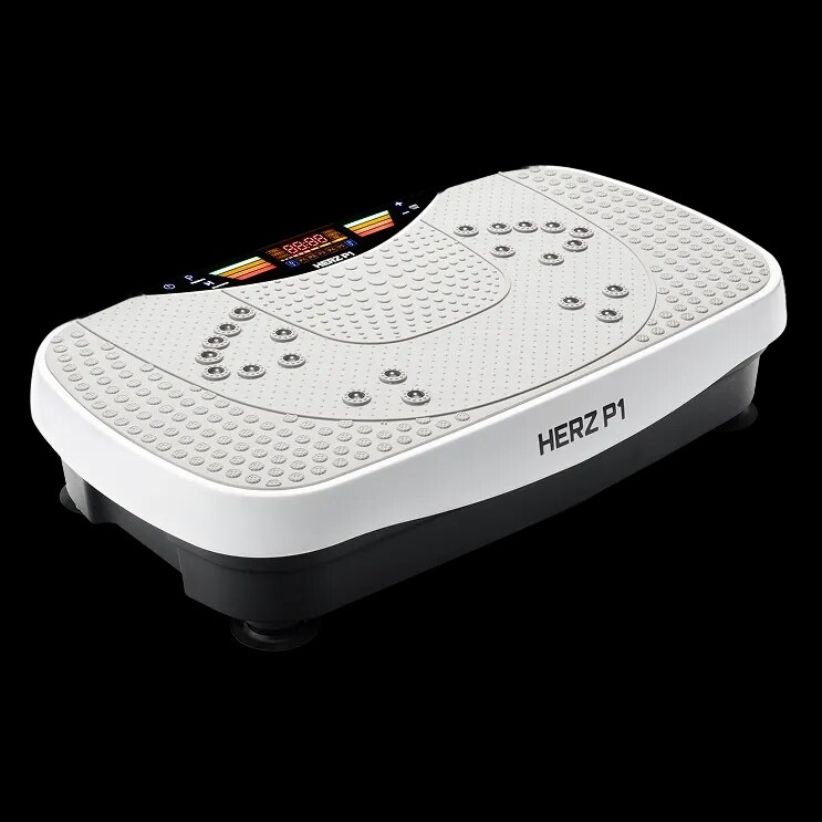 The Herz P1 oscillating vibration plate exercise machine in white