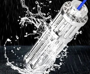 IgniteBeam laser withstanding a splash of water, showing its metal housing