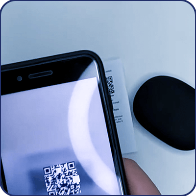Pairing the Keilini TalkEase translator earbuds by scanning a code with a phone