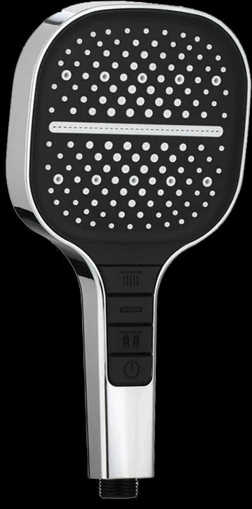 Loft Home Essentials 8-in-1 chrome showerhead front face with rubber spray nozzles