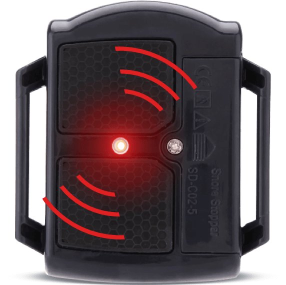 Back of the Sleep Connection anti-snore wristband showing the sensor housing