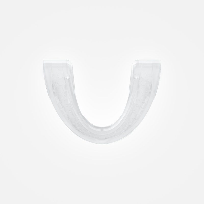 Top view of the SnoreRX mandibular advancement mouthpiece tray
